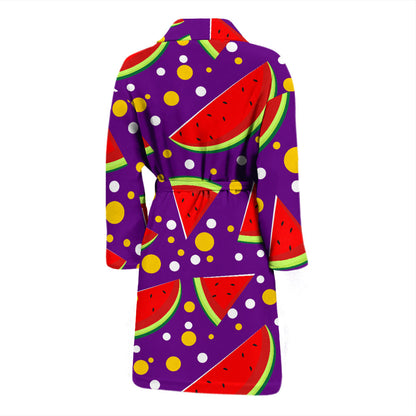 Watermelon Pattern Print Design WM010 Men Bathrobe