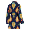 Pear Pattern Print Design PE03 Women Bathrobe