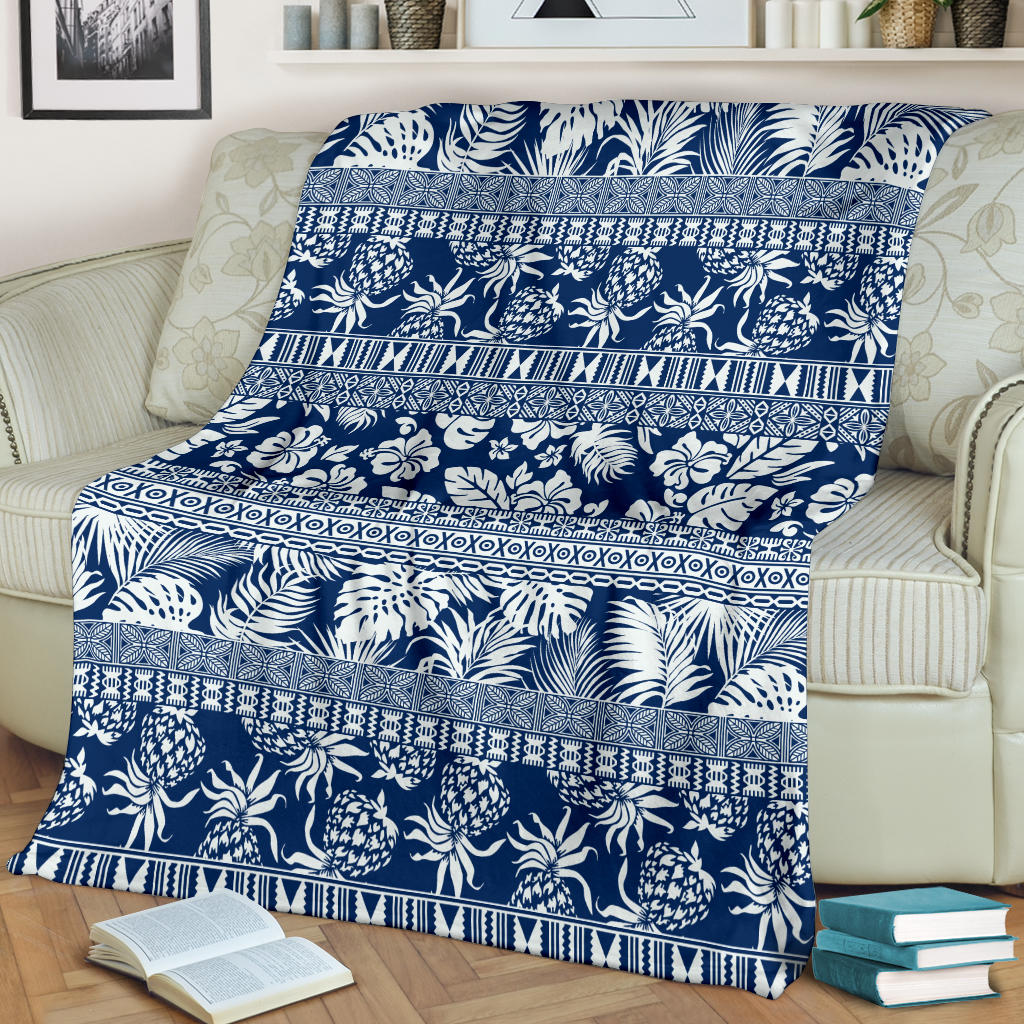 Hawaiian Themed Pattern Print Design H020 Fleece Blanket