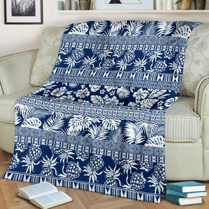 Hawaiian Themed Pattern Print Design H020 Fleece Blanket