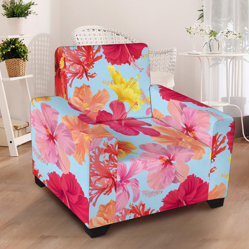 Hibiscus Pattern Print Design HB020 Armchair Slipcover