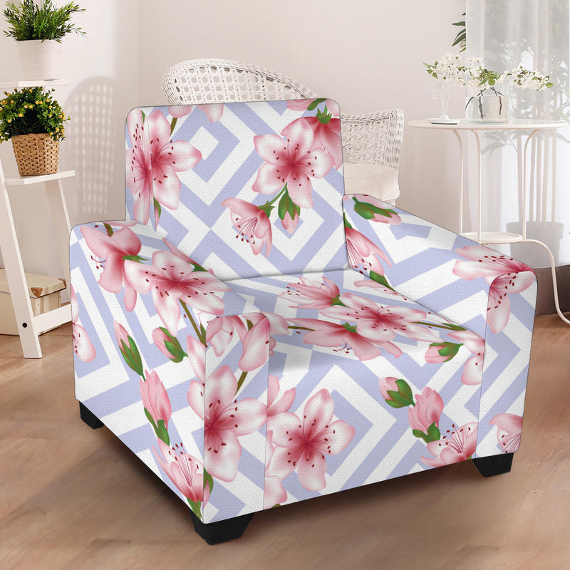 Cherry Blossom Pattern Print Design CB07 Armchair Slipcover