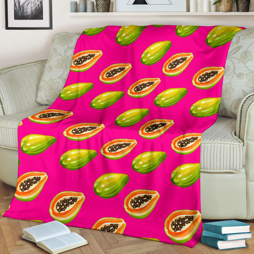 Papaya Pattern Print Design PP02 Fleece Blanket