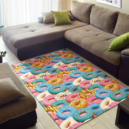 Donut Pattern Print Design DN01 Area Rugs