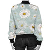 Daisy Pattern Print Design DS012 Women Bomber Jacket