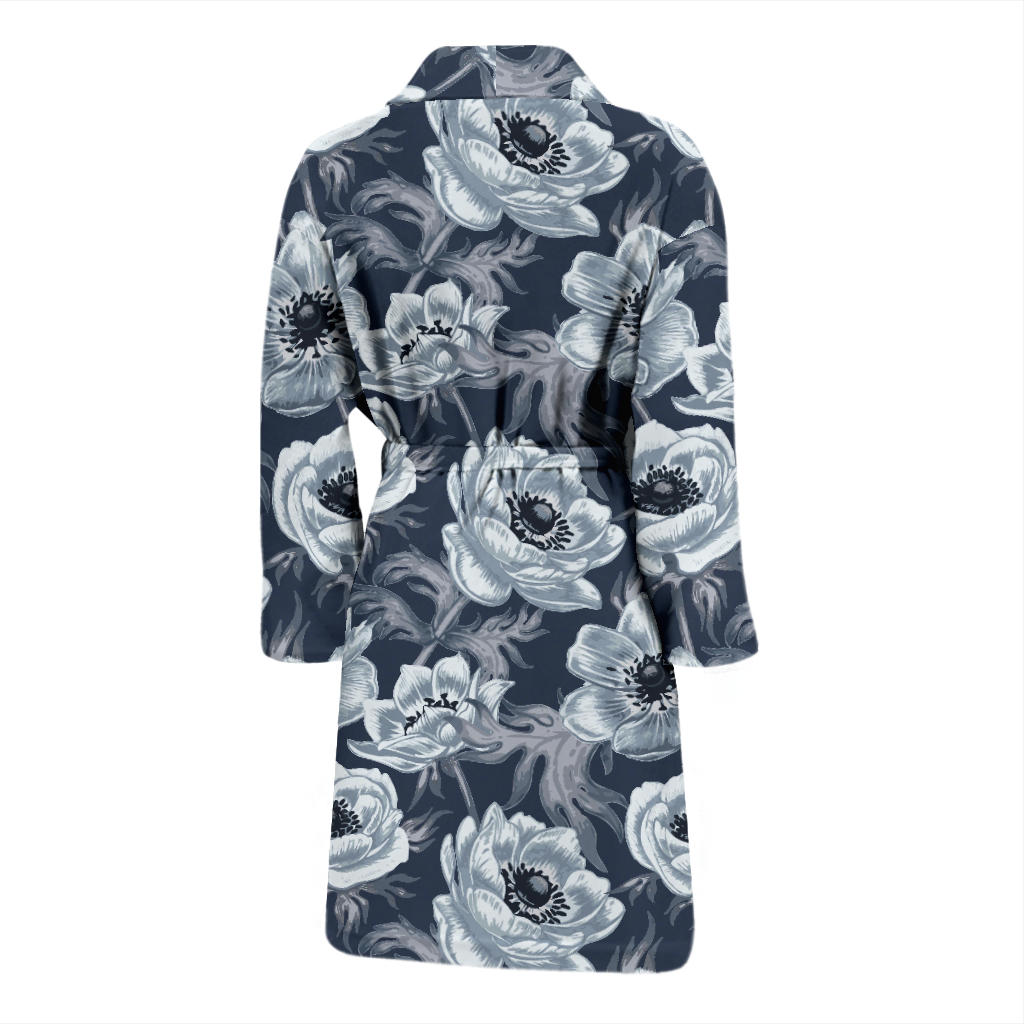 Anemone Pattern Print Design AM09 Men Bathrobe