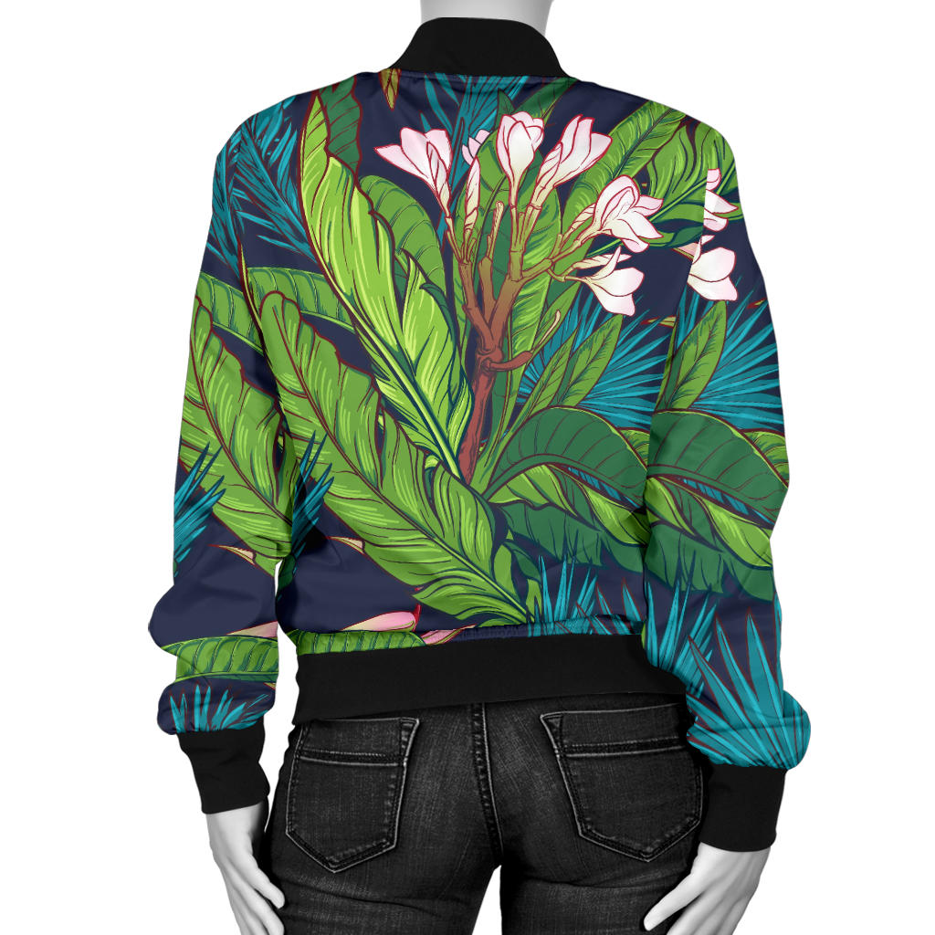 Rainforest Pattern Print Design RF01 Women Bomber Jacket