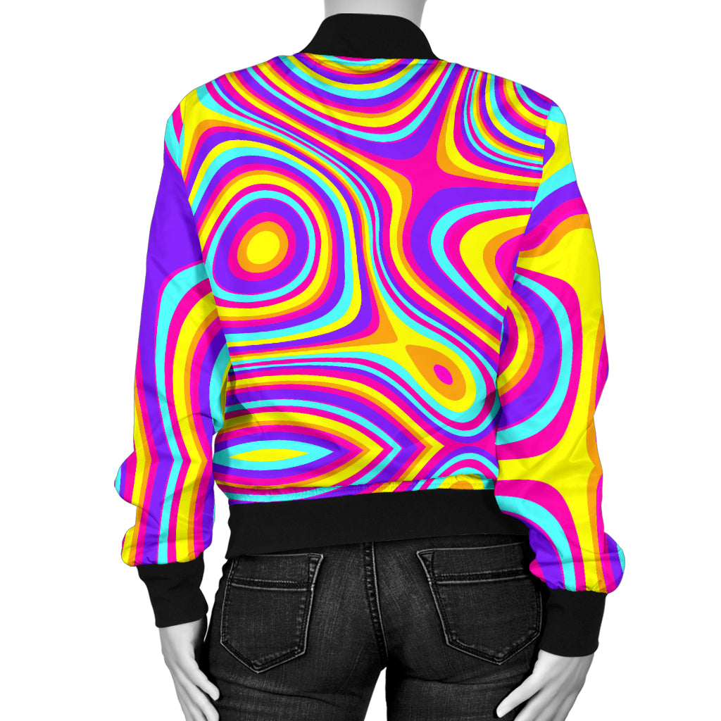 Liquid Pattern Print Design 06 Women's Bomber Jacket