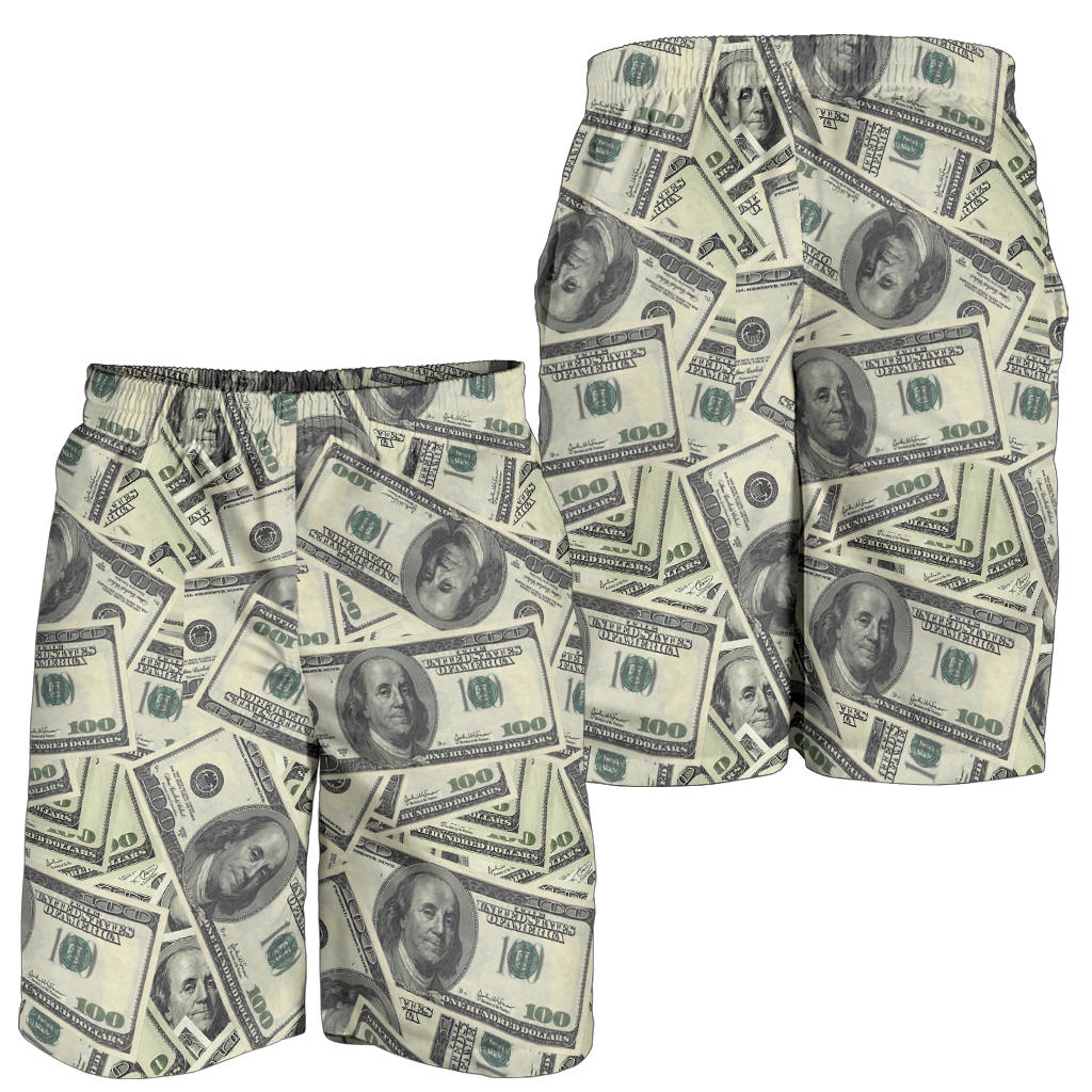 Dollar Pattern Print Design DO02 Mens Shorts