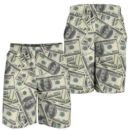 Dollar Pattern Print Design DO02 Mens Shorts