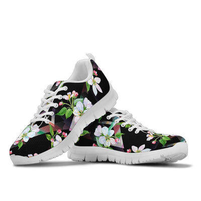 Apple blossom Pattern Print Design AB07 Sneakers White Bottom Shoes