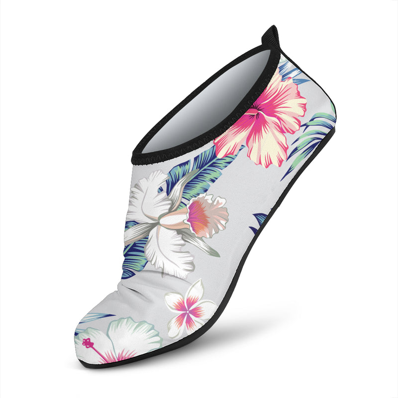 Hibiscus Print Aqua Water Shoes