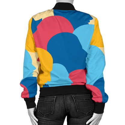 Psychology Pattern Print Design A02 Women's Bomber Jacket
