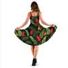 Bird Of Paradise Pattern Print Design BOP010 Midi Dress