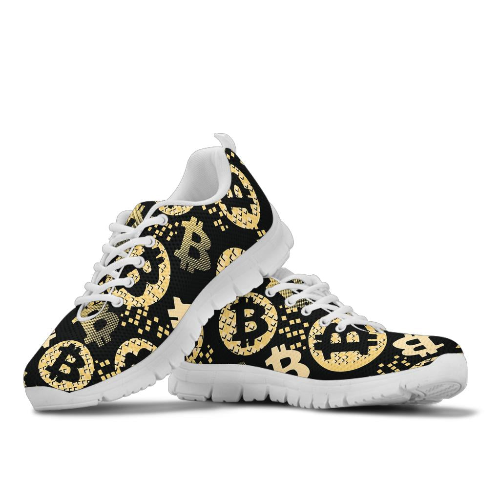 Bitcoin Pattern Print Design DO06 Sneakers White Bottom Shoes
