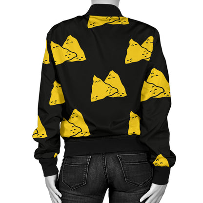 Nachos Pattern Print Design A02 Women's Bomber Jacket