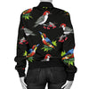 Birds Pattern Print Design 06 Women's Bomber Jacket