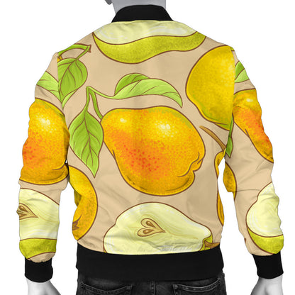 Pear Pattern Print Design PE05 Men Bomber Jacket