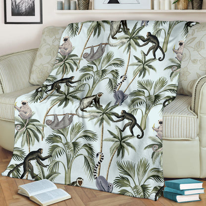 Rainforest Pattern Print Design RF04 Fleece Blanket