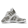 Hand draw Tribal Aztec Sneakers White Bottom Shoes