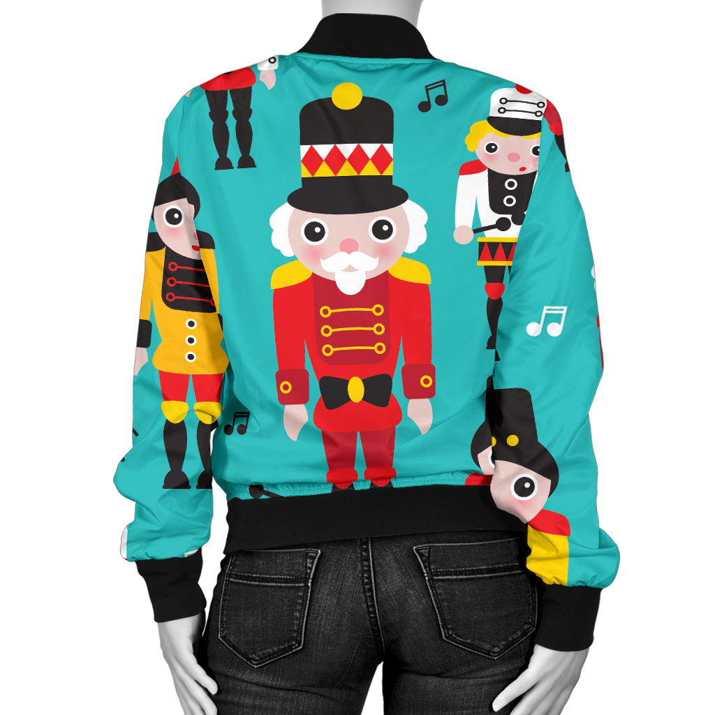 Nutcracker Pattern Print Design A03 Women's Bomber Jacket