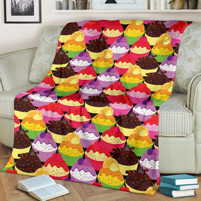 Cupcake Pattern Print Design CP02 Fleece Blanket