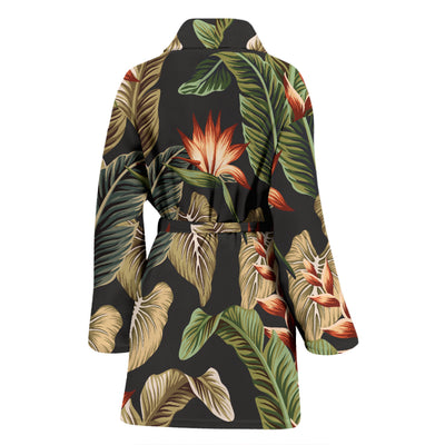 Tropical Flower Pattern Print Design TF014 Women Bathrobe