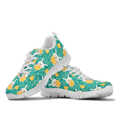 Easter Eggs Pattern Print Design RB02 Sneakers White Bottom Shoes