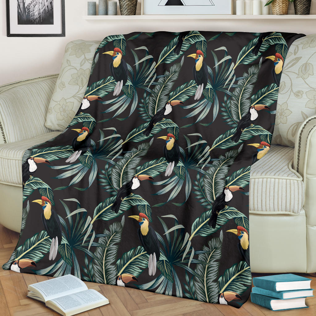 Rainforest Pattern Print Design RF06 Fleece Blanket