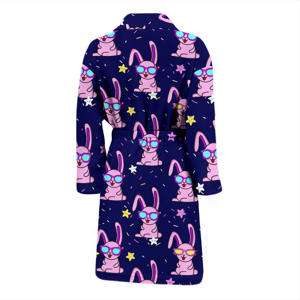 Rabbit Baby Pattern Print Design RB015 Men Bathrobe