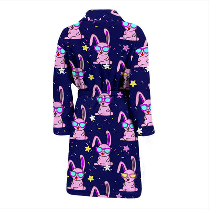 Rabbit Baby Pattern Print Design RB015 Men Bathrobe