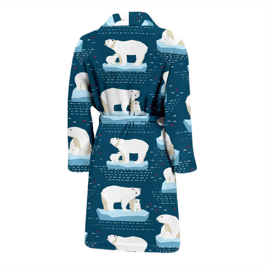 Polar Bear Pattern Print Design PB02 Men Bathrobe