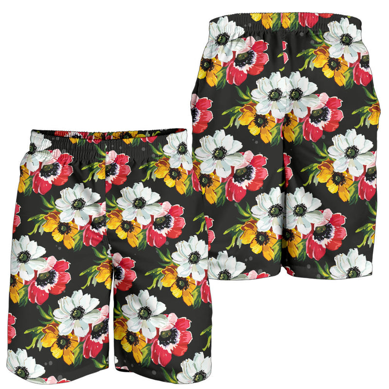 Anemone Pattern Print Design AM07 Mens Shorts