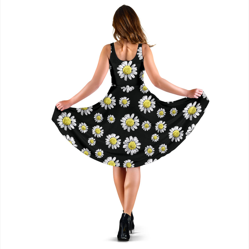 Daisy Pattern Print Design DS01 Midi Dress