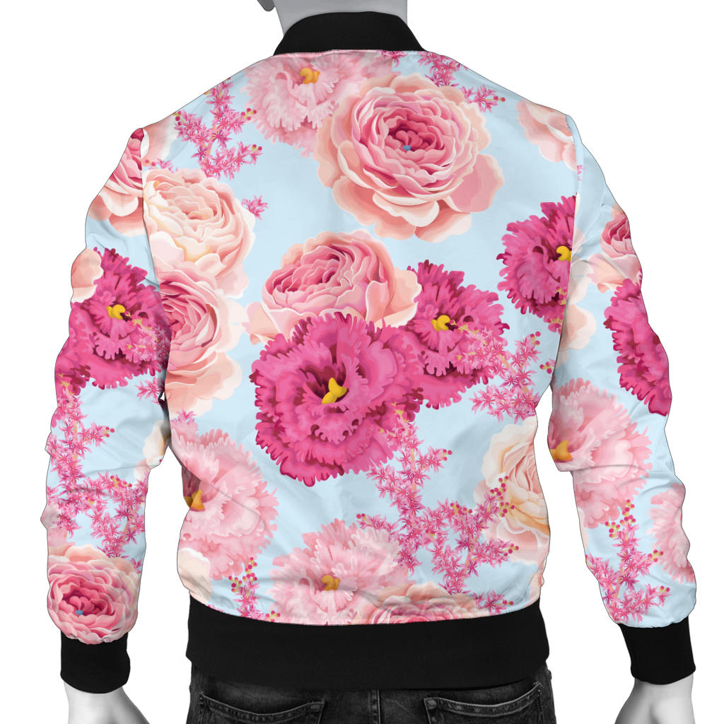 Lisianthus Pattern Print Design LT05 Men Bomber Jacket