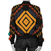 Kente Pattern Print Design 05 Women's Bomber Jacket