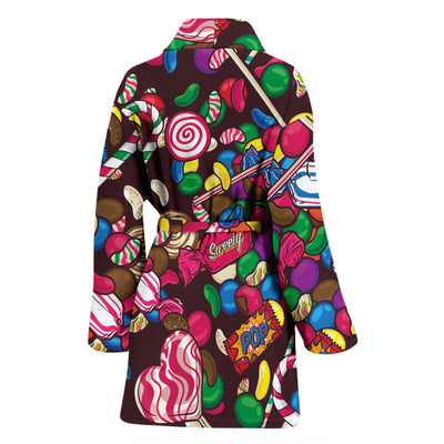 Candy Pattern Print Design CA02 Women Bathrobe