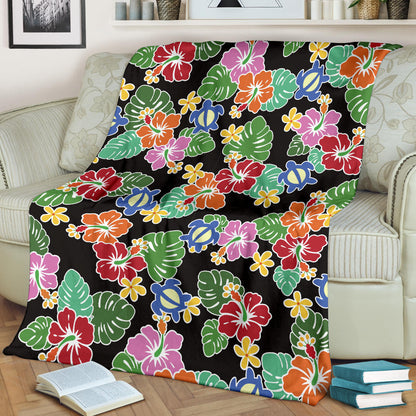 Hawaiian Themed Pattern Print Design H010 Fleece Blanket