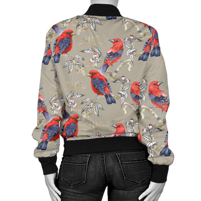 Birds Pattern Print Design 05 Women's Bomber Jacket