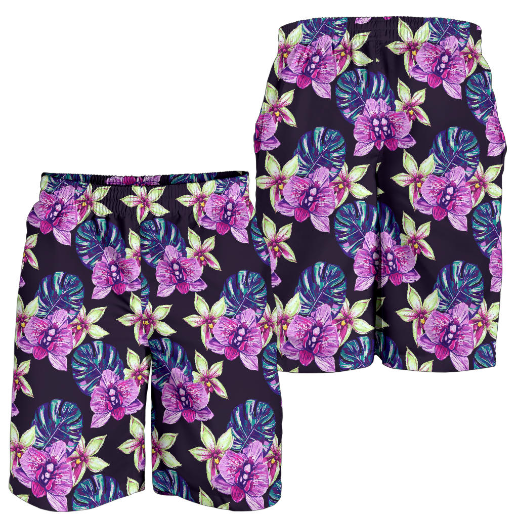 Orchid Pattern Print Design OR010 Mens Shorts