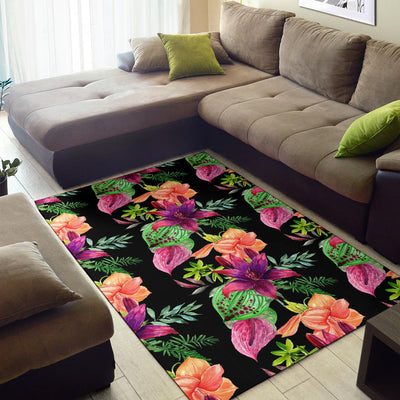 Amaryllis Pattern Print Design AL09 Area Rugs