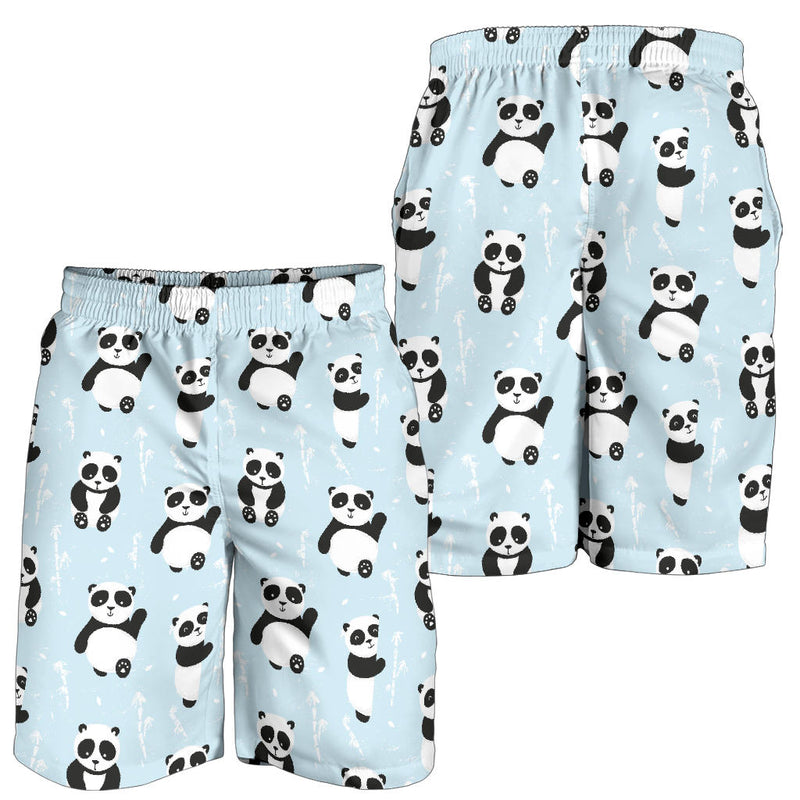 Panda Pattern Print Design A01 Mens Shorts