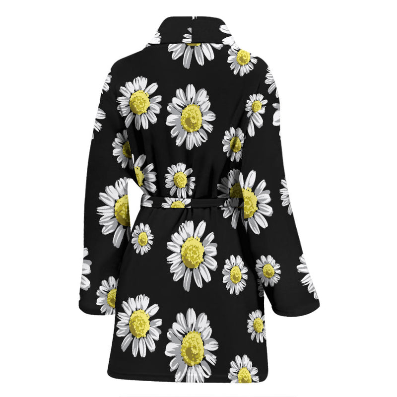 Daisy Pattern Print Design DS01 Women Bathrobe