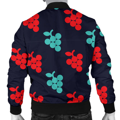 Grape Pattern Print Design GP07 Men Bomber Jacket
