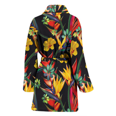 Bird Of Paradise Pattern Print Design BOP016 Women Bathrobe