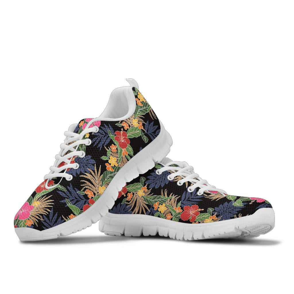 Hawaiian Themed Pattern Print Design H011 Sneakers White Bottom Shoes