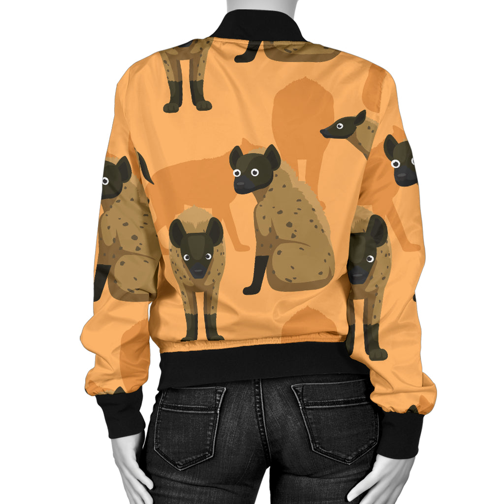 Hyena Pattern Print Design 01 Women's Bomber Jacket