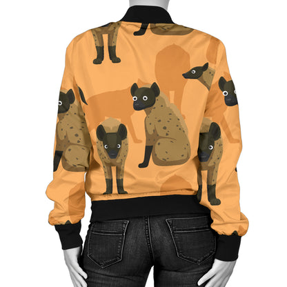 Hyena Pattern Print Design 01 Women's Bomber Jacket