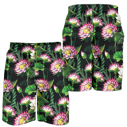 Water Lily Pattern Print Design WL010 Mens Shorts
