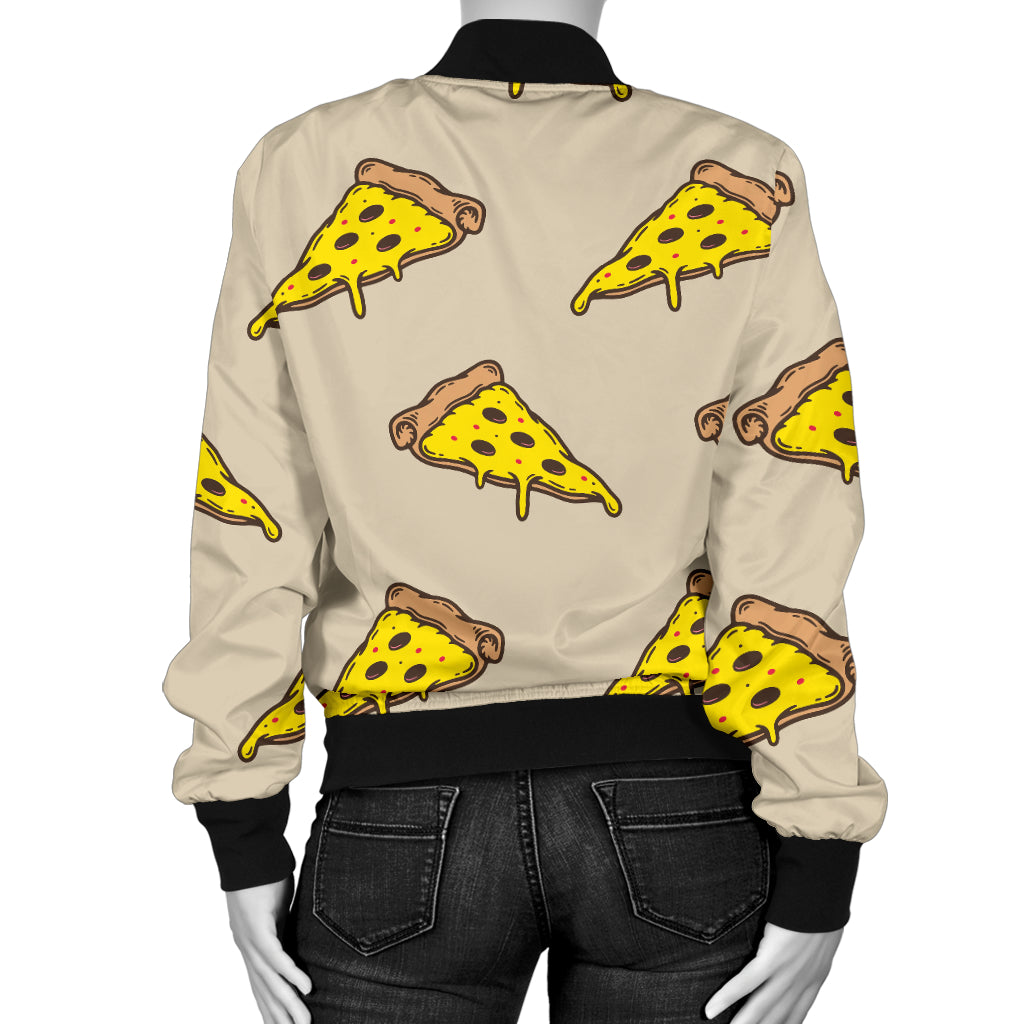 Pizza Pattern Print Design A04 Women's Bomber Jacket